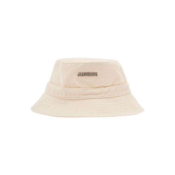 Jacquemus Men 'Le Bob Gadjo' White Bucket Hat In Cotton Man